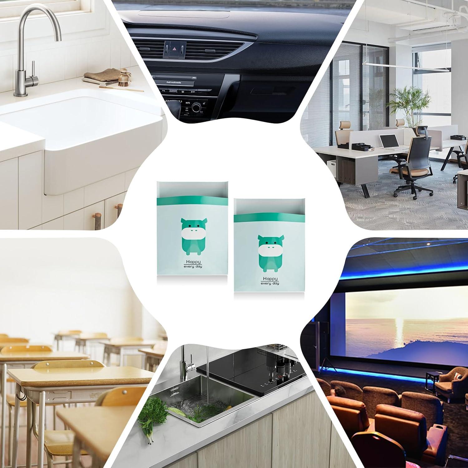 Bolsas de Basura Desechables Augeny 30PCS Autoadhesivas Cian