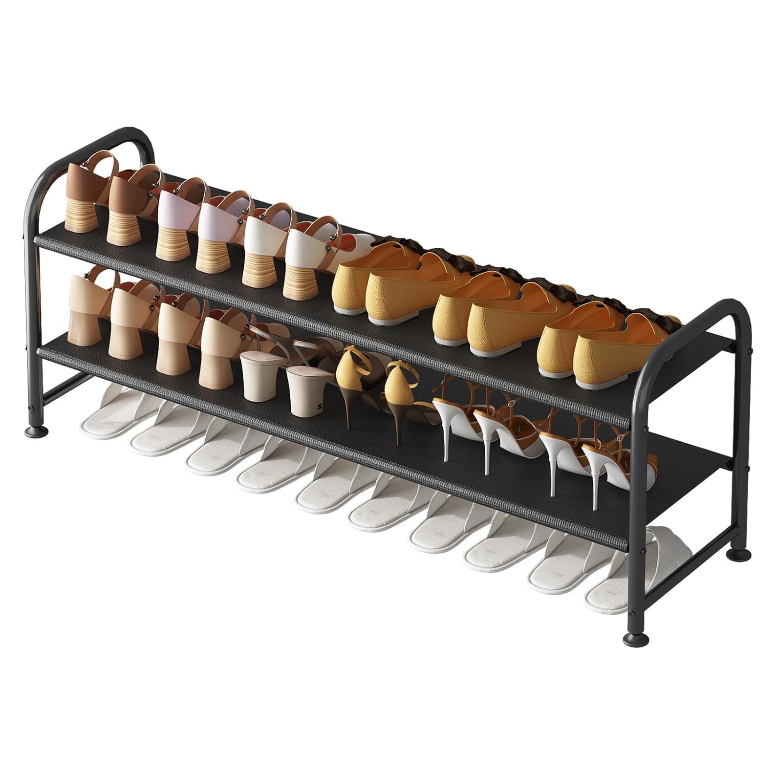 Organizador de Zapatos 2 Niveles INGIORDAR Metal Negro