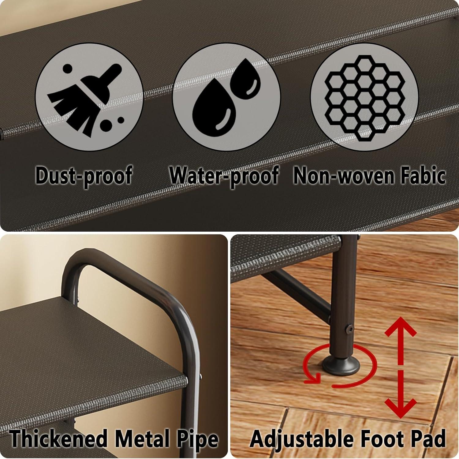 Organizador de Zapatos 2 Niveles INGIORDAR Metal Negro