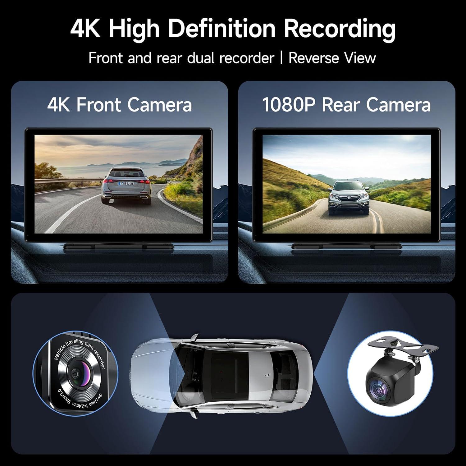 Pantalla Carplay Inalámbrica JIUYIN H809 4K con Cámara HD