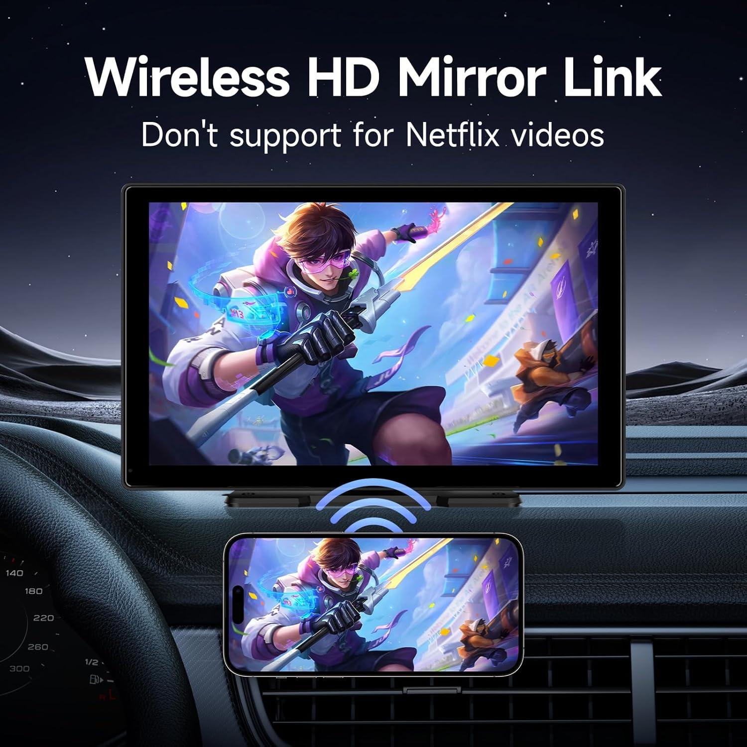 Pantalla Carplay Inalámbrica JIUYIN H809 4K con Cámara HD