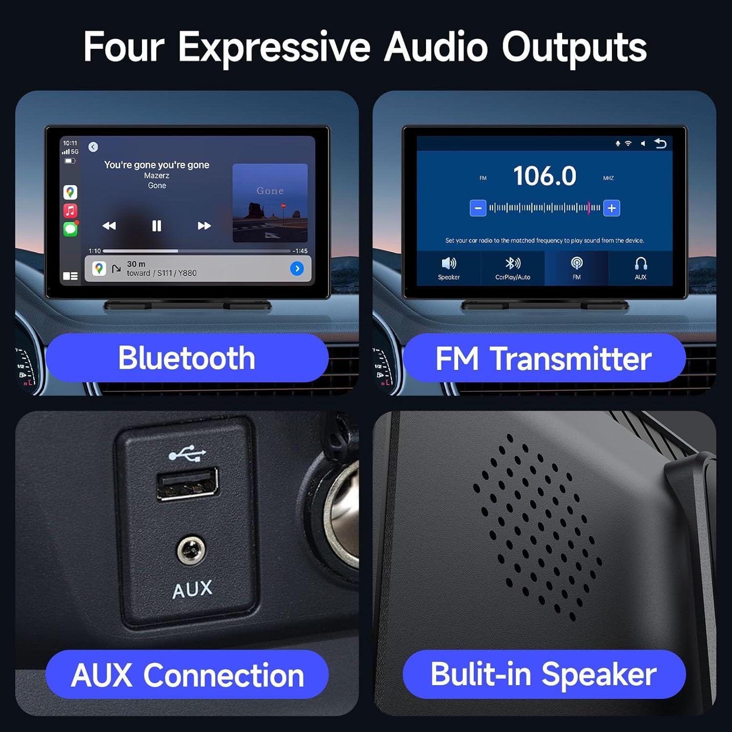 Pantalla Carplay Inalámbrica JIUYIN H809 4K con Cámara HD