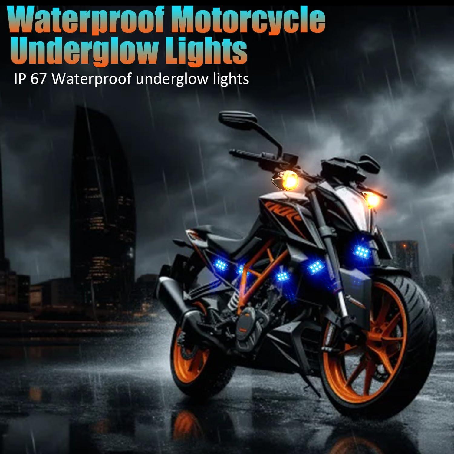 Kit de Luz LED Multicolor para Motocicleta SUNPIE 12 Pods