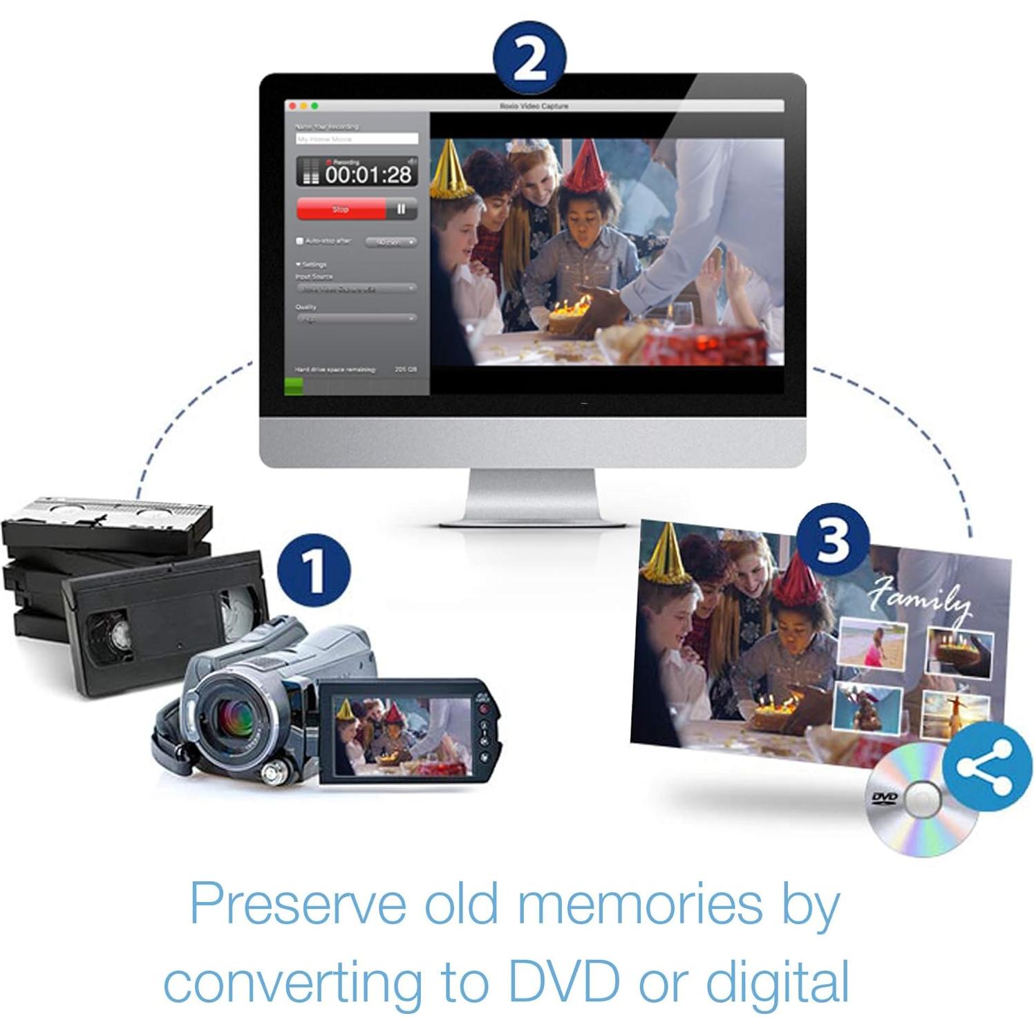 Roxio Easy VHS a DVD Mac - Convertidor de Video Analógico