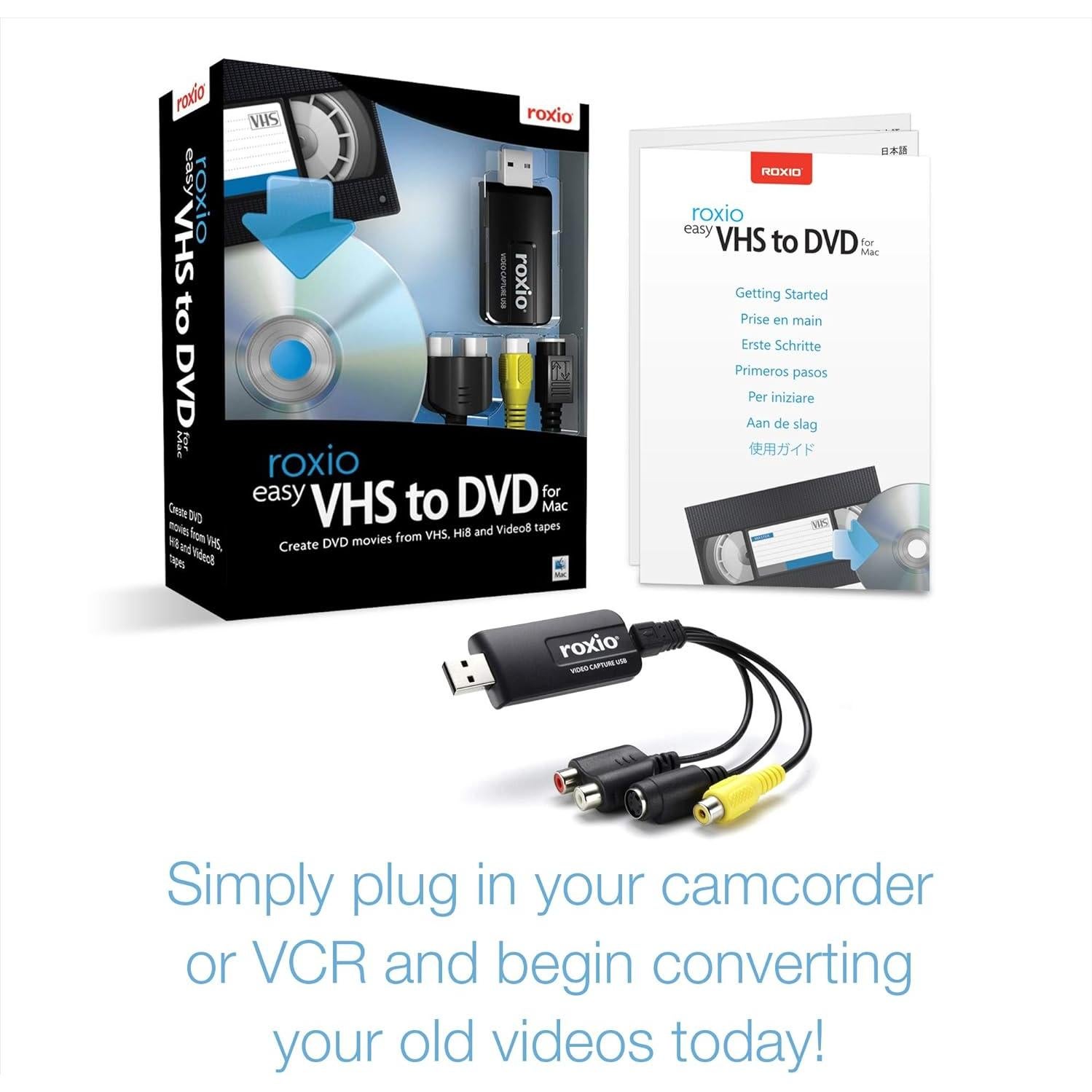 Roxio Easy VHS a DVD Mac - Convertidor de Video Analógico