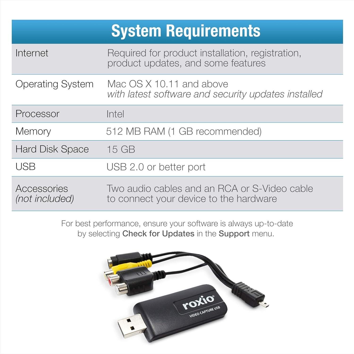 Roxio Easy VHS a DVD Mac - Convertidor de Video Analógico