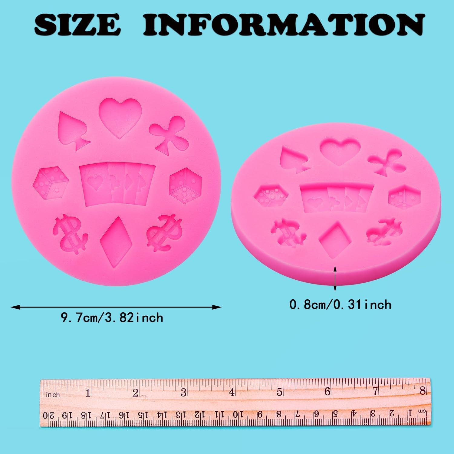 Moldes de Silicona para Póker Willbond 2 Piezas Rosa