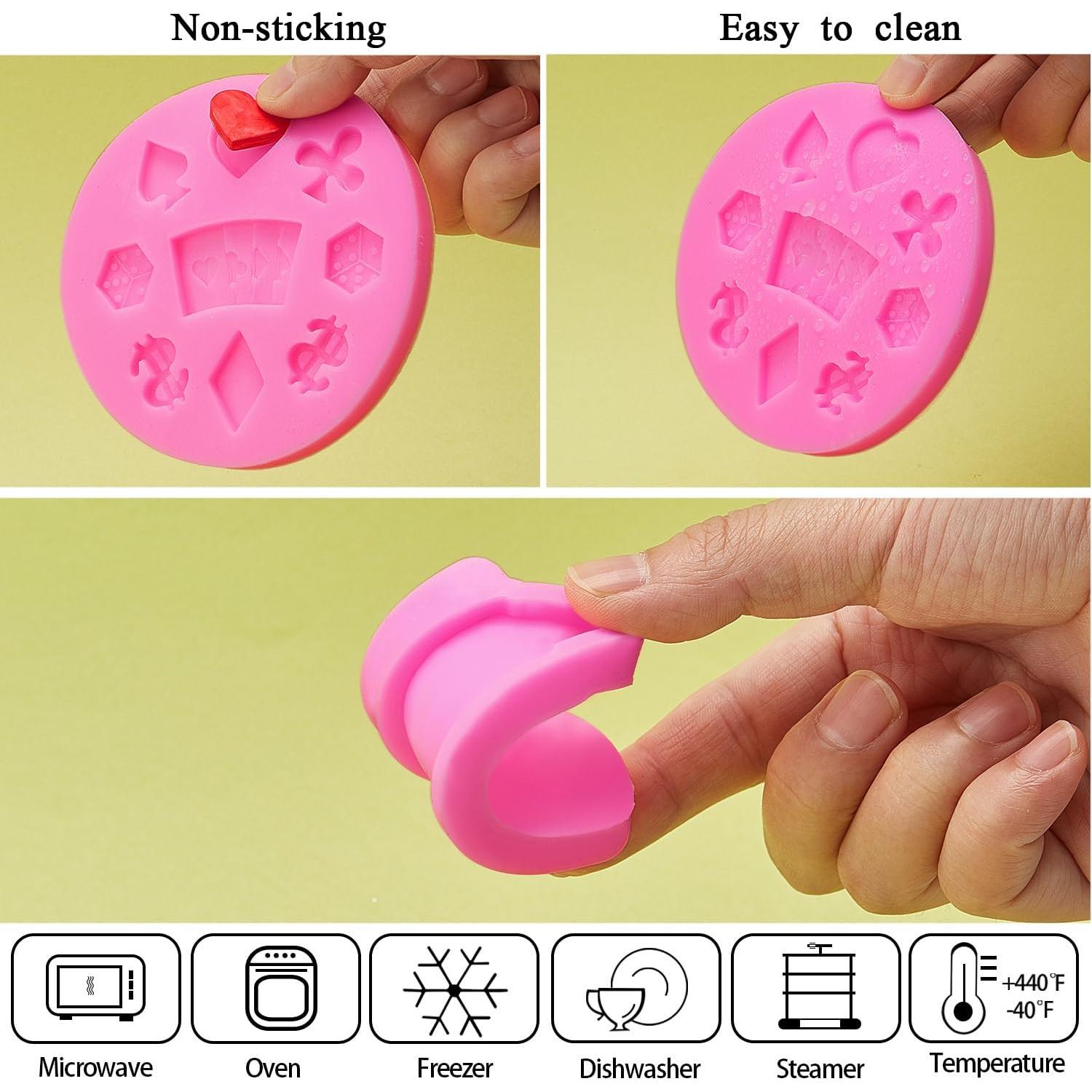 Moldes de Silicona para Póker Willbond 2 Piezas Rosa