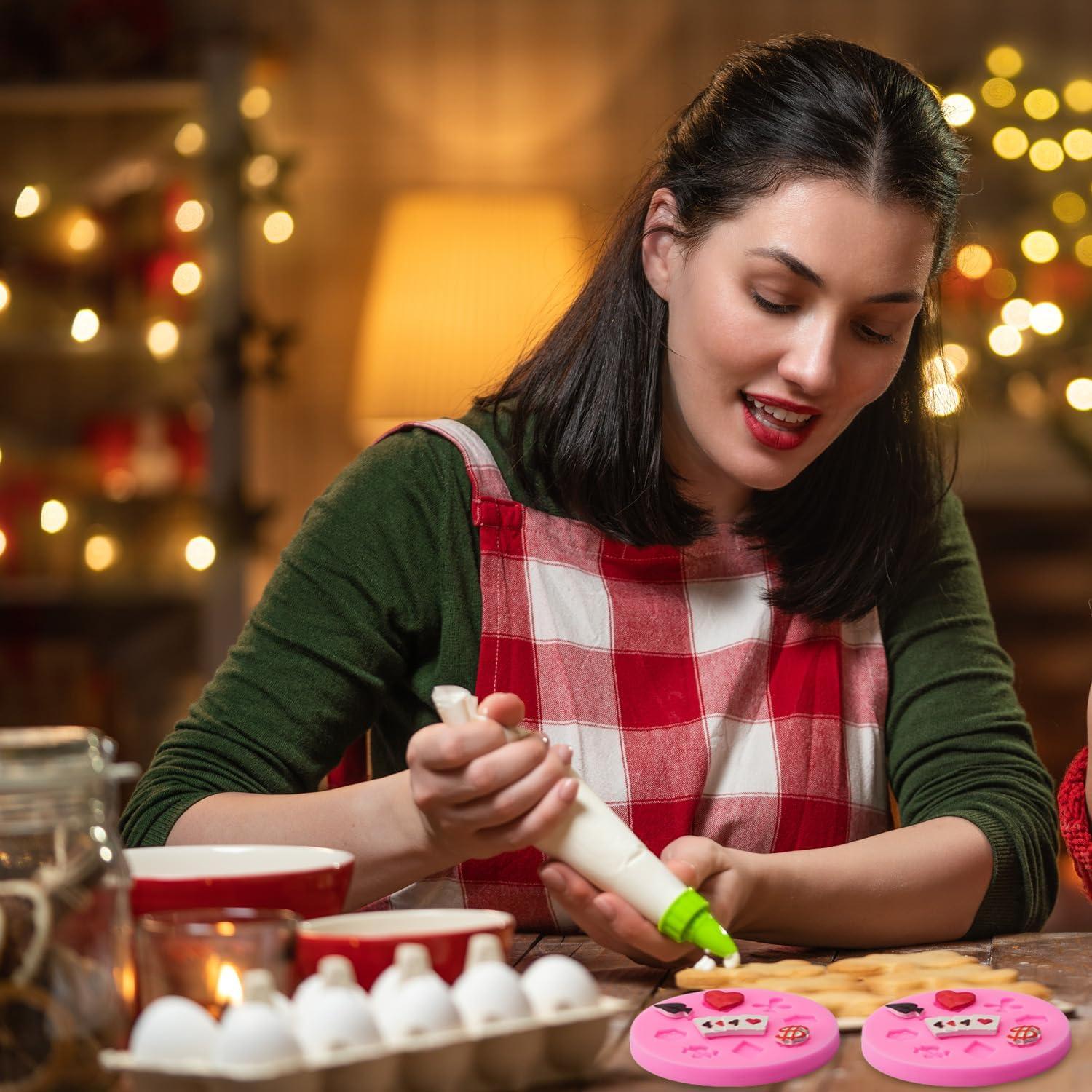 Moldes de Silicona para Póker Willbond 2 Piezas Rosa