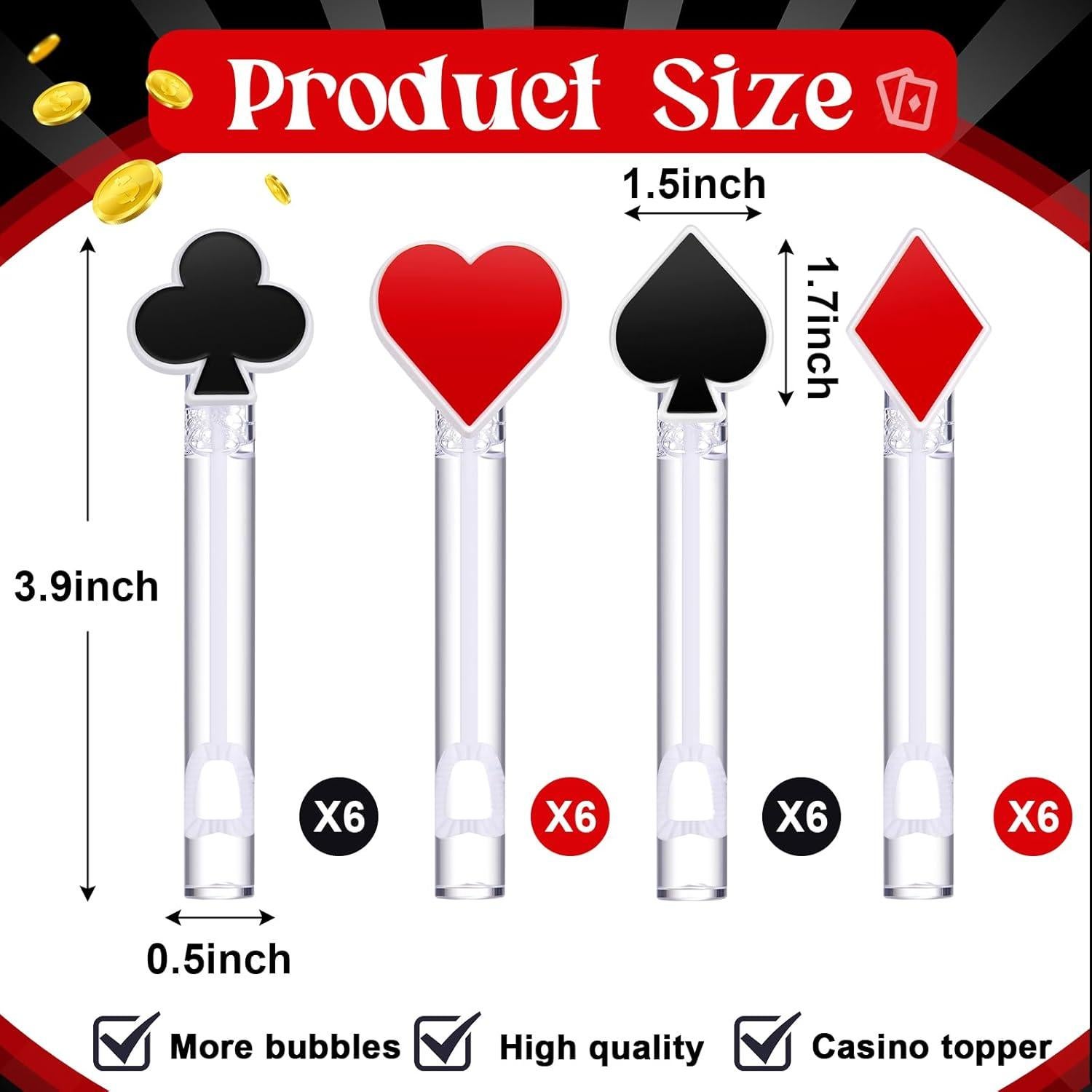 24 Varitas de Burbujas Casino Rotatingpals 9.91 cm