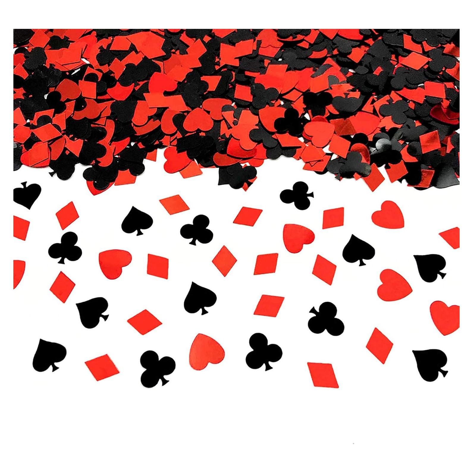 Confeti de Fiesta Werich Negro y Rojo 1200 Piezas