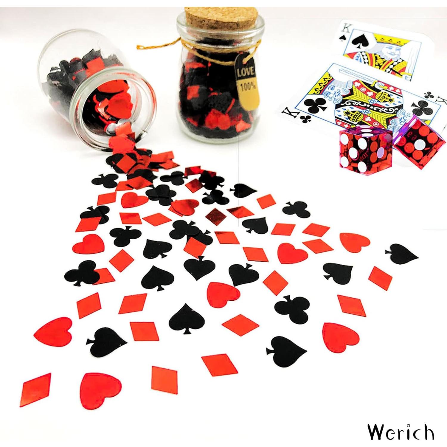 Confeti de Fiesta Werich Negro y Rojo 1200 Piezas