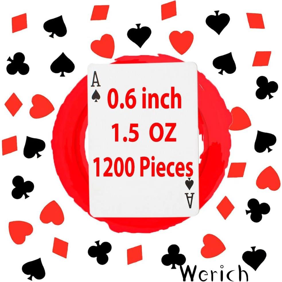 Confeti de Fiesta Werich Negro y Rojo 1200 Piezas