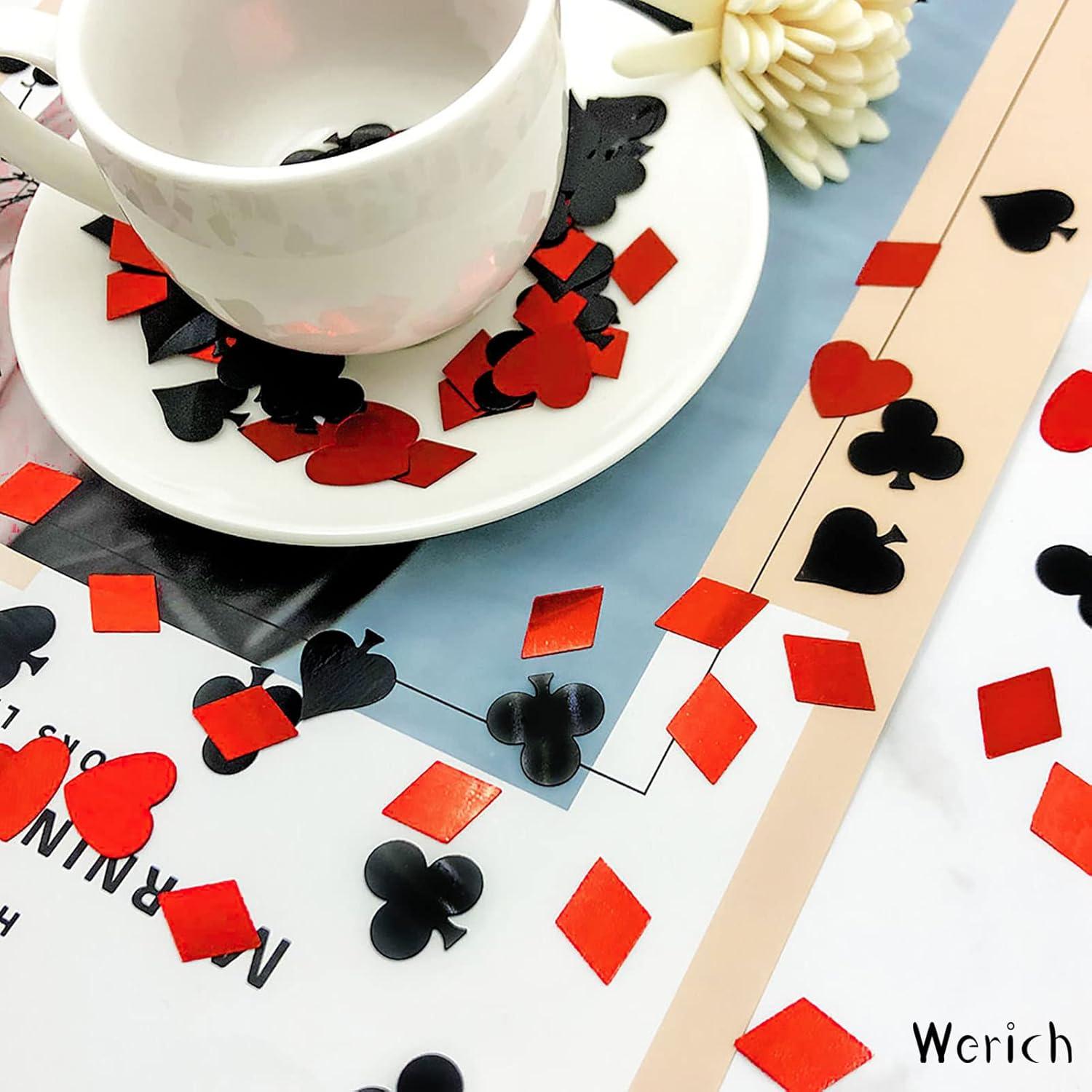 Confeti de Fiesta Werich Negro y Rojo 1200 Piezas