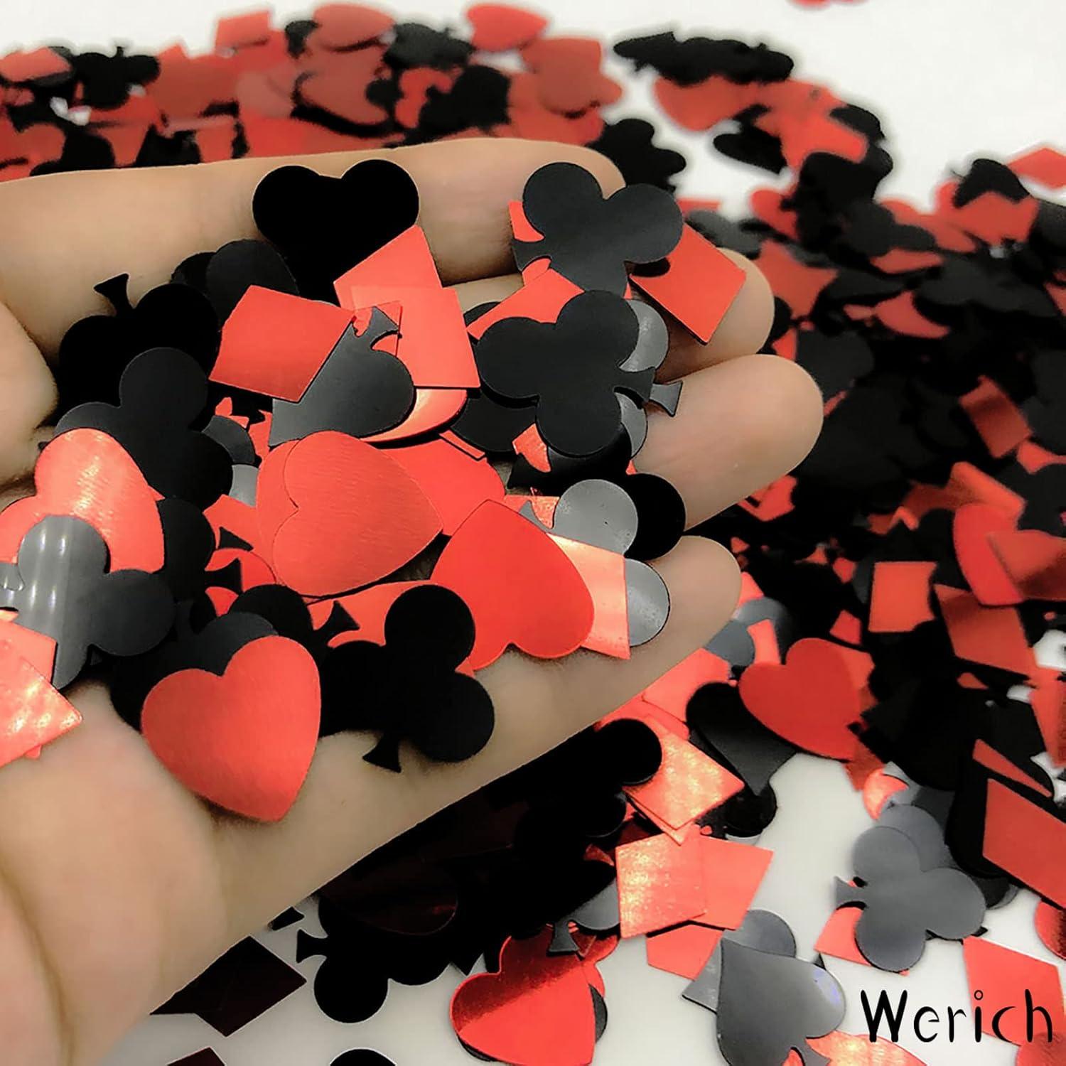 Confeti de Fiesta Werich Negro y Rojo 1200 Piezas