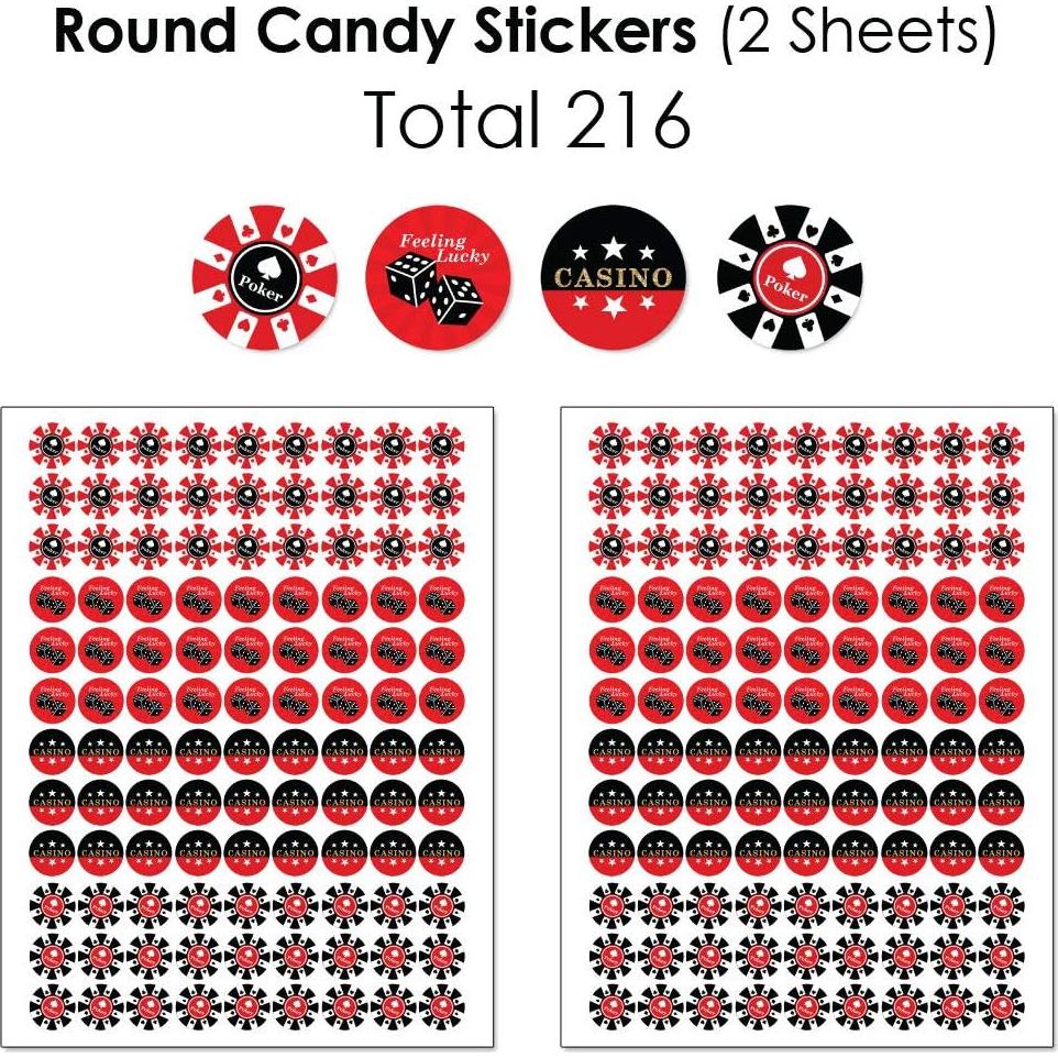 Kit de Etiquetas para Caramelos Las Vegas - 304 Piezas