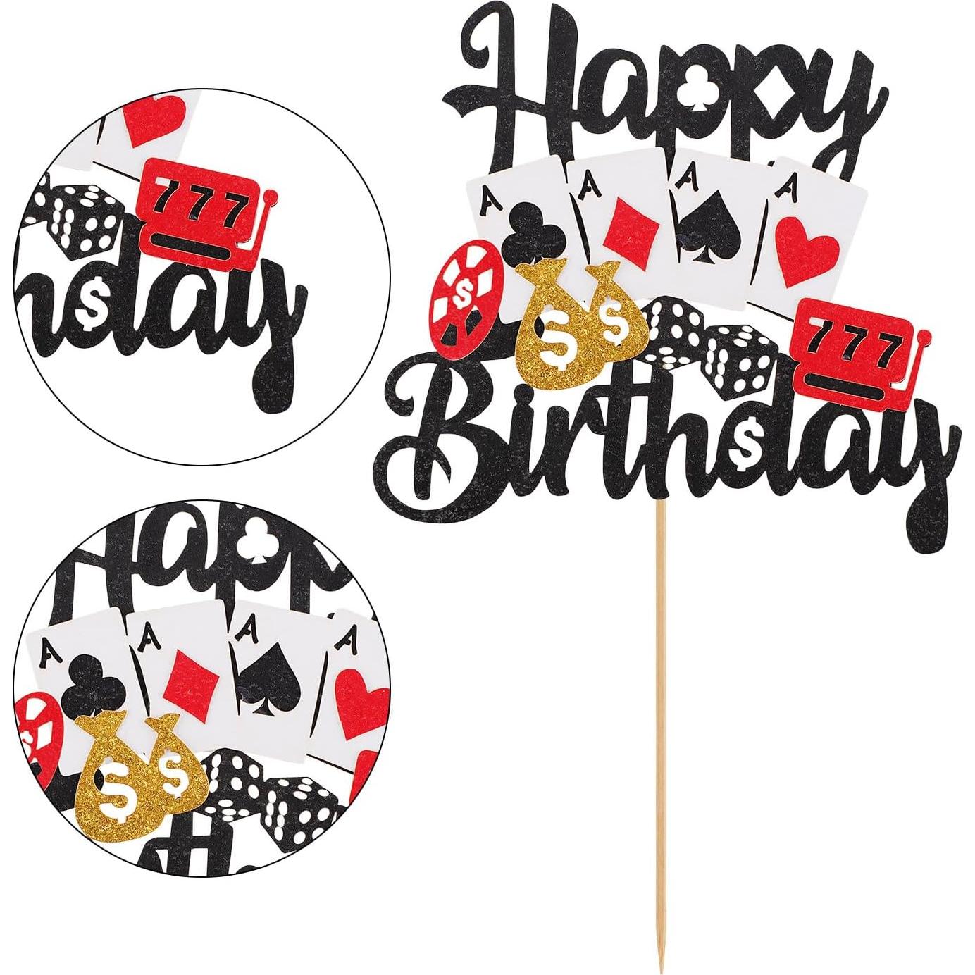 Decoración de Pastel de Casino Gosknor - Feliz Cumpleaños