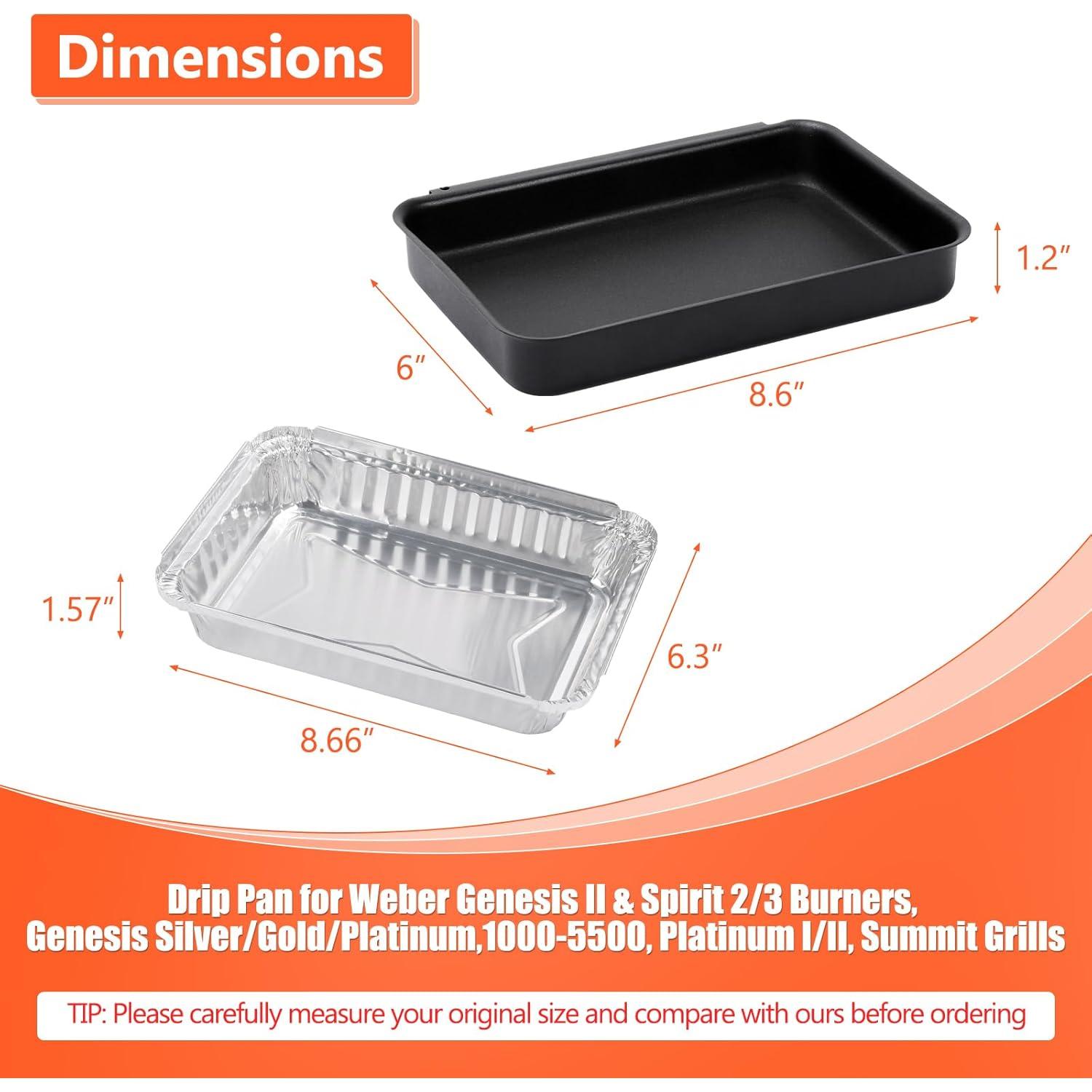 Bandeja de Captura QuliMetal 93305 para Parrillas Weber 21.8 cm