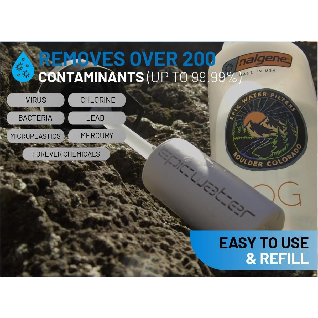 Botella de Agua Aislada Epic Water Filters Vostok 34oz