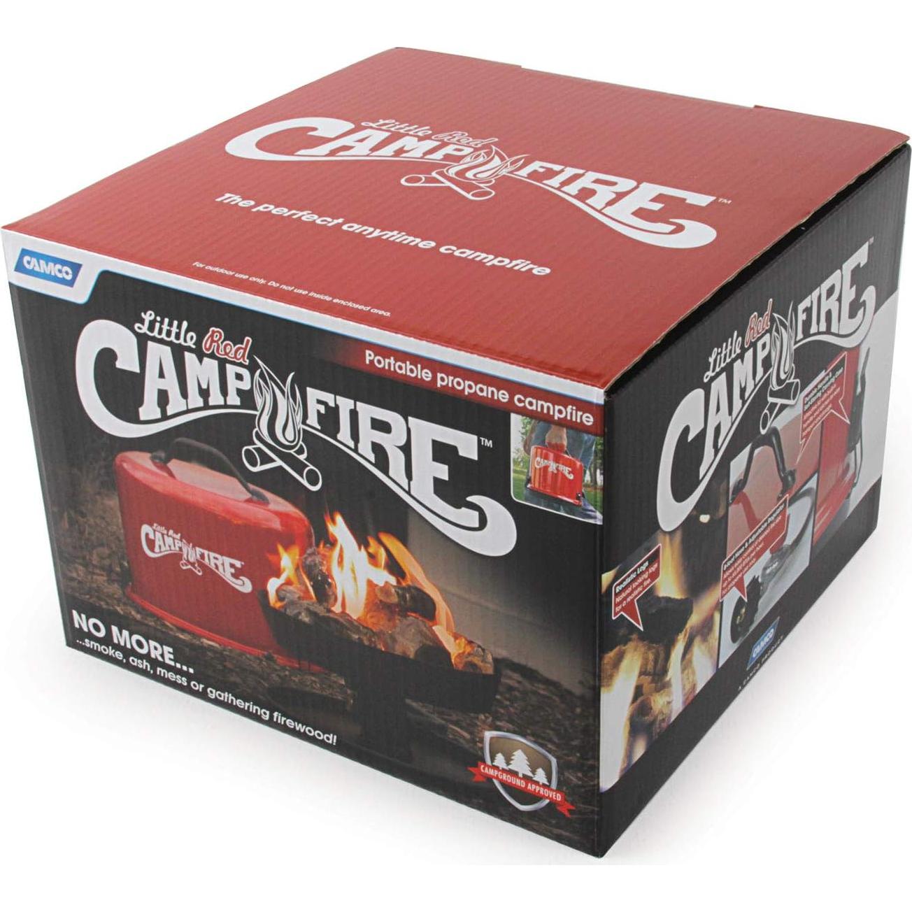 Chimenea Portátil de Propano Camco 11.25" Roja con Regulador