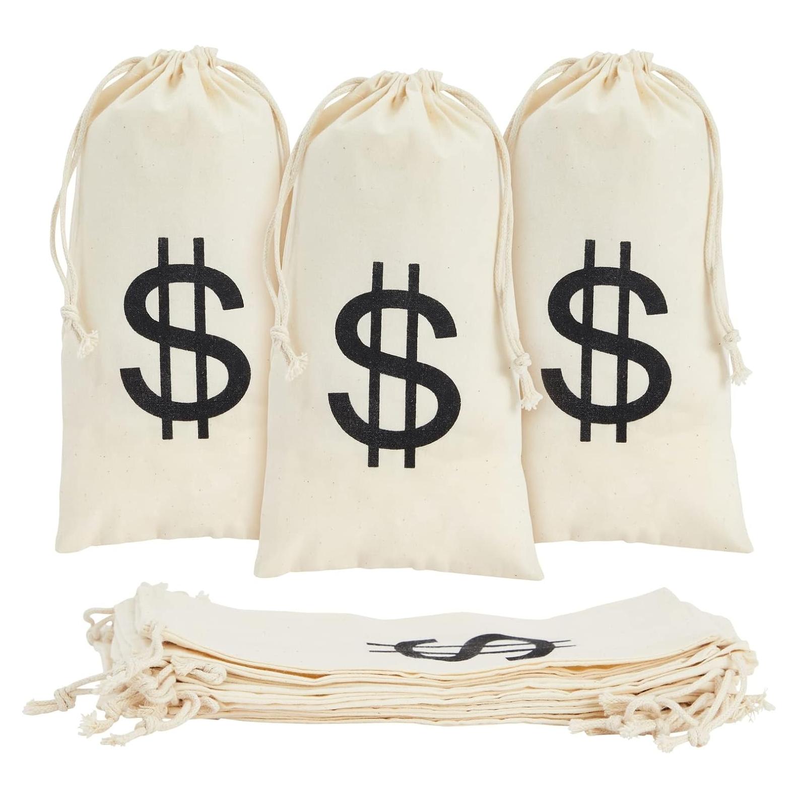 Bolsas de Dinero Juvale 12 Piezas para Fiestas de Casino