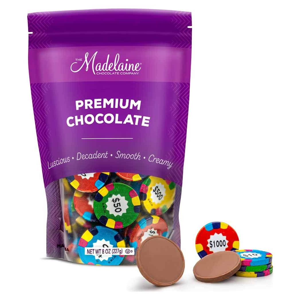 Fichas de Póker de Chocolate Madelaine 226g Premium