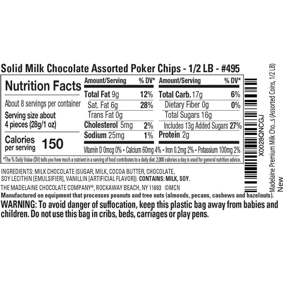 Fichas de Póker de Chocolate Madelaine 226g Premium