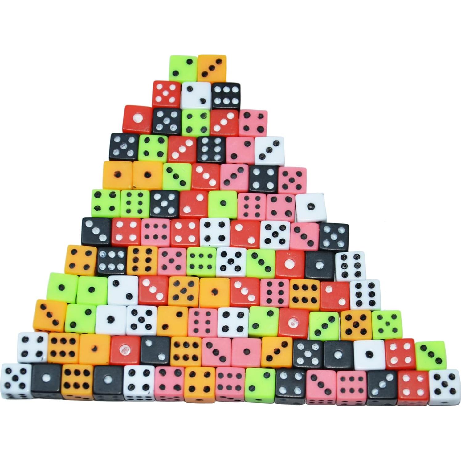 Dados D6 Mini SmartDealsPro 100 Piezas 8mm Asortidos