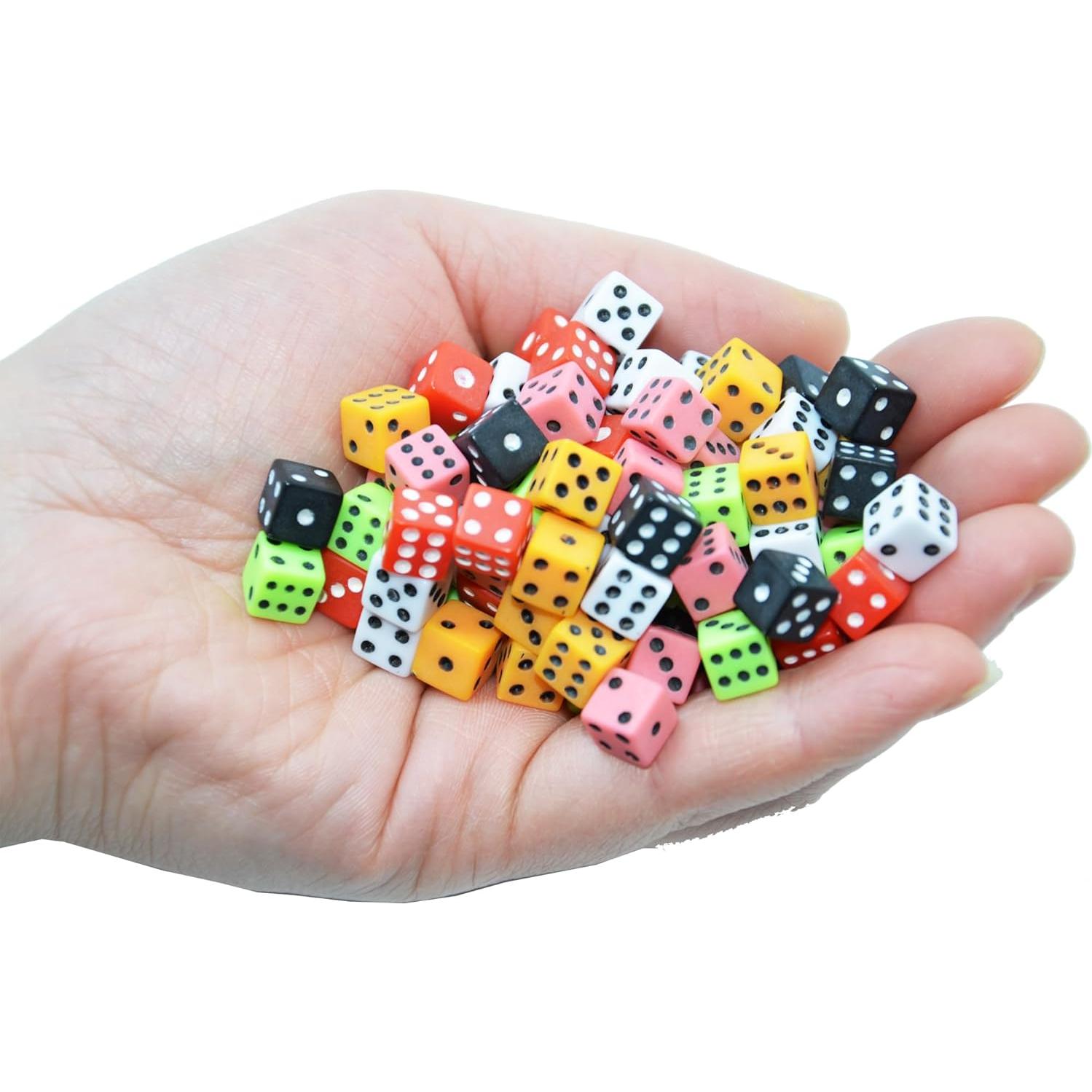 Dados D6 Mini SmartDealsPro 100 Piezas 8mm Asortidos