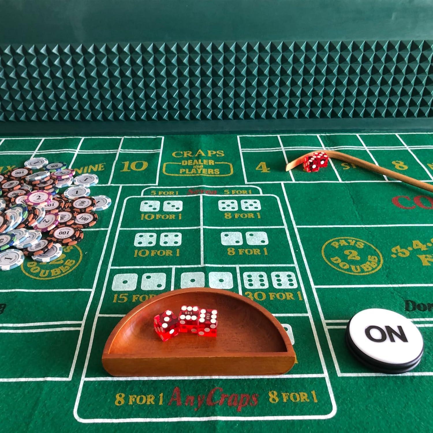 Tapete de Juego Craps YH Poker 90x180 cm Verde Casino