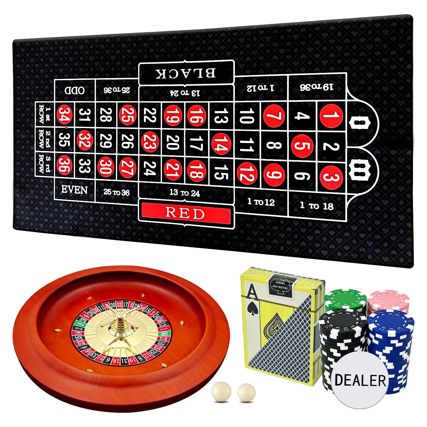 Juego de Ruleta Ygebet 28 cm con Tapete Doble Cara 120 x 58 cm