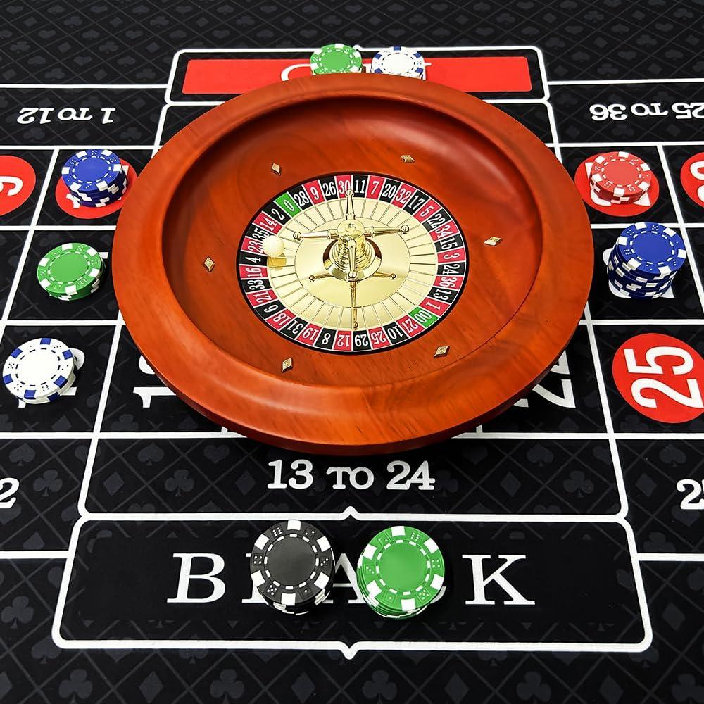 Juego de Ruleta Ygebet 28 cm con Tapete Doble Cara 120 x 58 cm