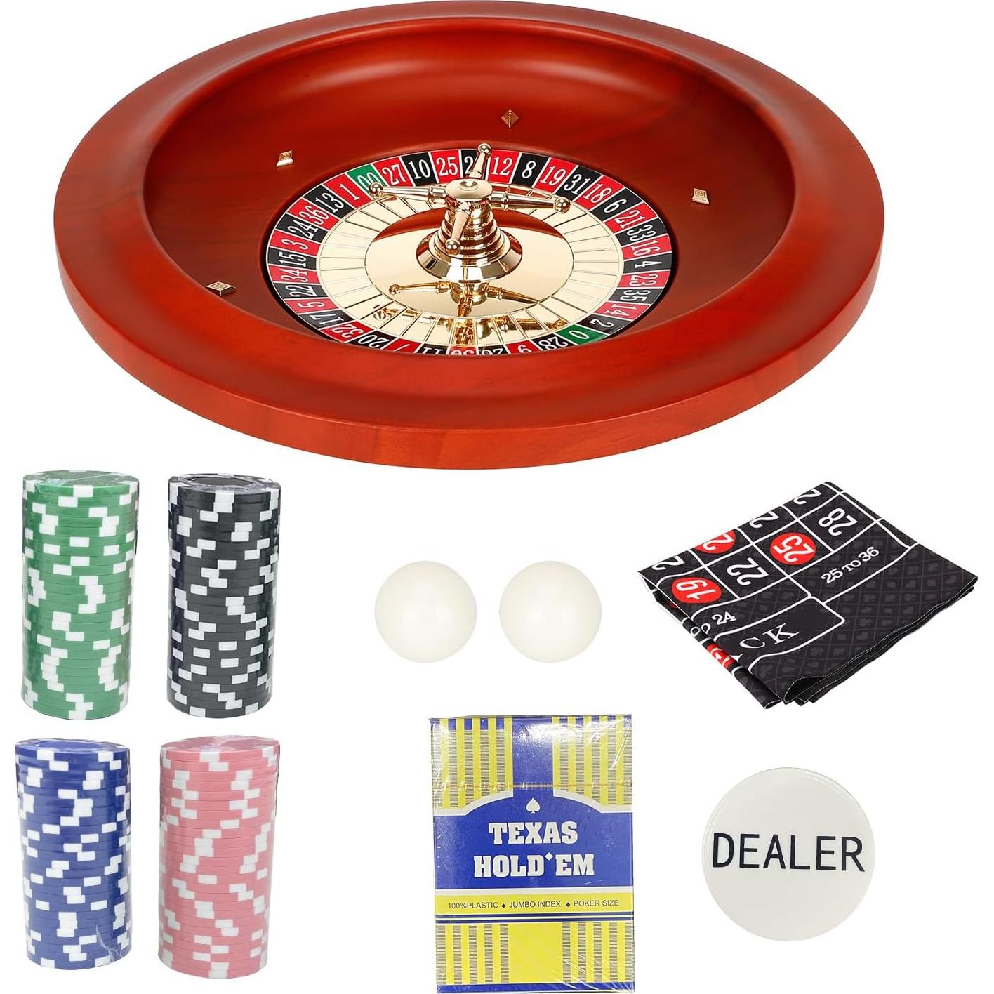 Juego de Ruleta Ygebet 28 cm con Tapete Doble Cara 120 x 58 cm