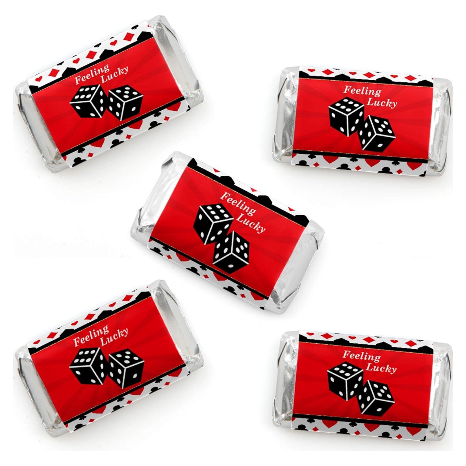 Etiquetas para Mini Barras de Caramelo Las Vegas - 40 Unidades