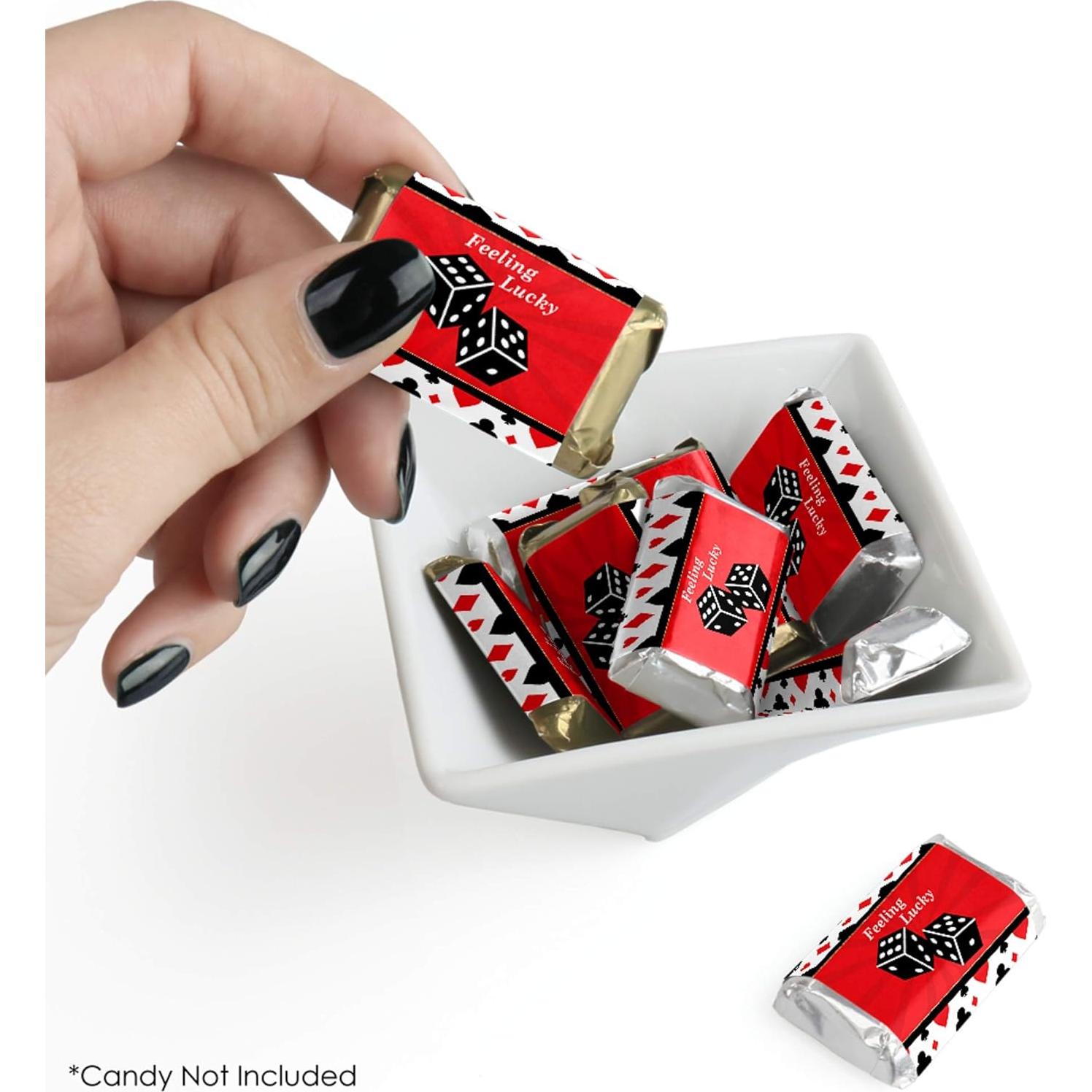 Etiquetas para Mini Barras de Caramelo Las Vegas - 40 Unidades