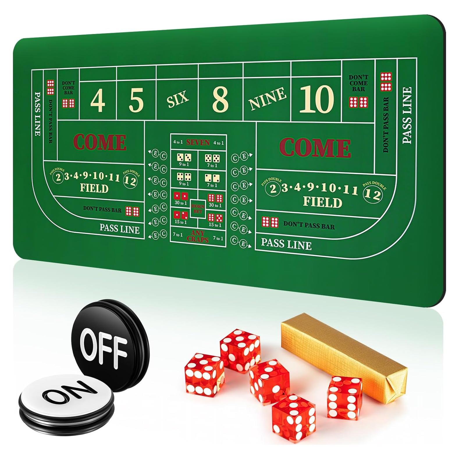 Juego de Mesa de Craps Leyndo IFS2258 con Tapete y Dados
