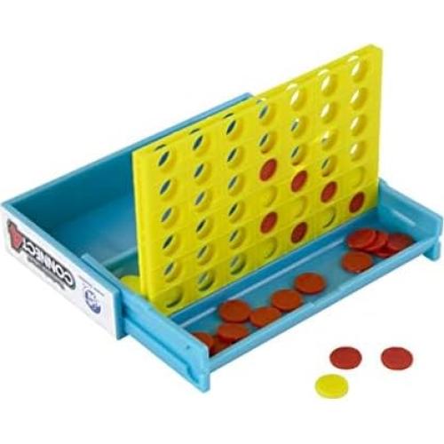 World's Smallest Connect 4 Board Game, Miniature Classic Game with Grid, Case & Tokens, Fun for All Ages, Family Games for Kids, Perfect for Stocking Stuffers, Easter Baskets, Party Favors, Ages 6+