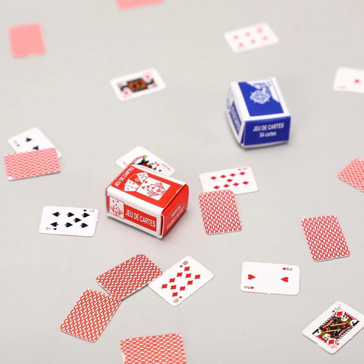 Miniaturas de Cartas de Poker RillyRellow - 2 Barajas 1.59 cm