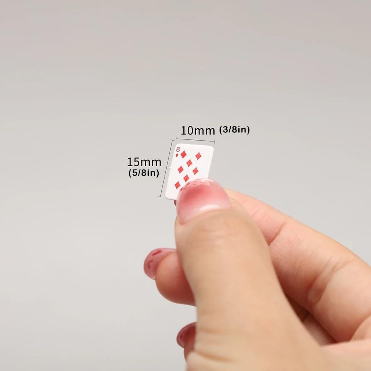 Miniaturas de Cartas de Poker RillyRellow - 2 Barajas 1.59 cm