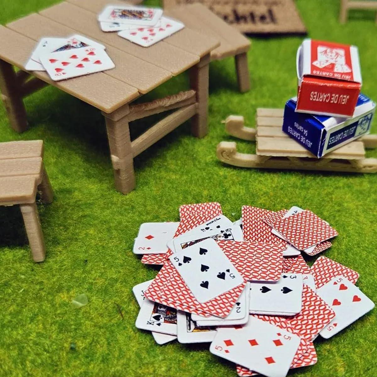 Miniaturas de Cartas de Poker RillyRellow - 2 Barajas 1.59 cm