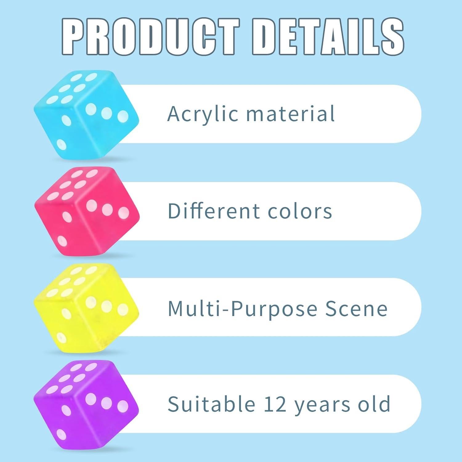 Paquete de 200 Dados Mini 5mm - Transparentes y Coloreados