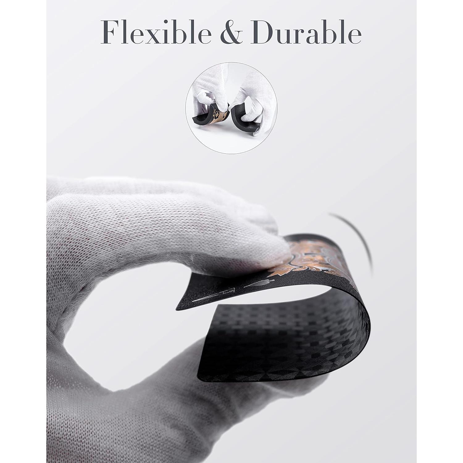 Barajas de Póker BIERDORF Negras Impermeables 54 Cartas