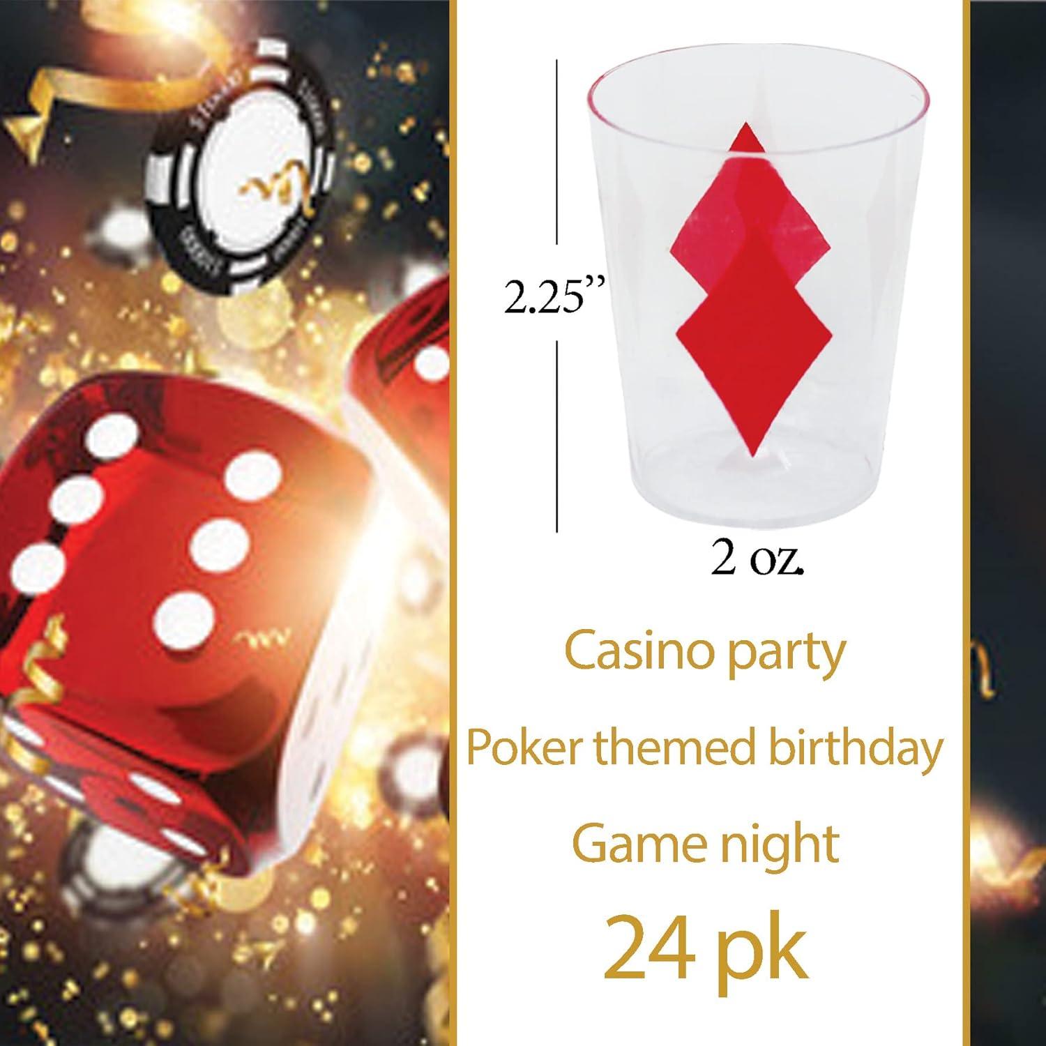 Tribello 24 Copas de Fiesta Casino 59 ml Decorativas