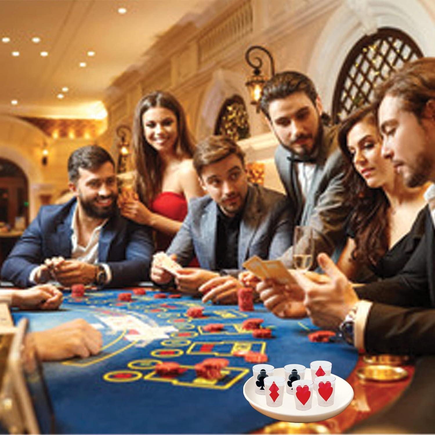 Tribello 24 Copas de Fiesta Casino 59 ml Decorativas