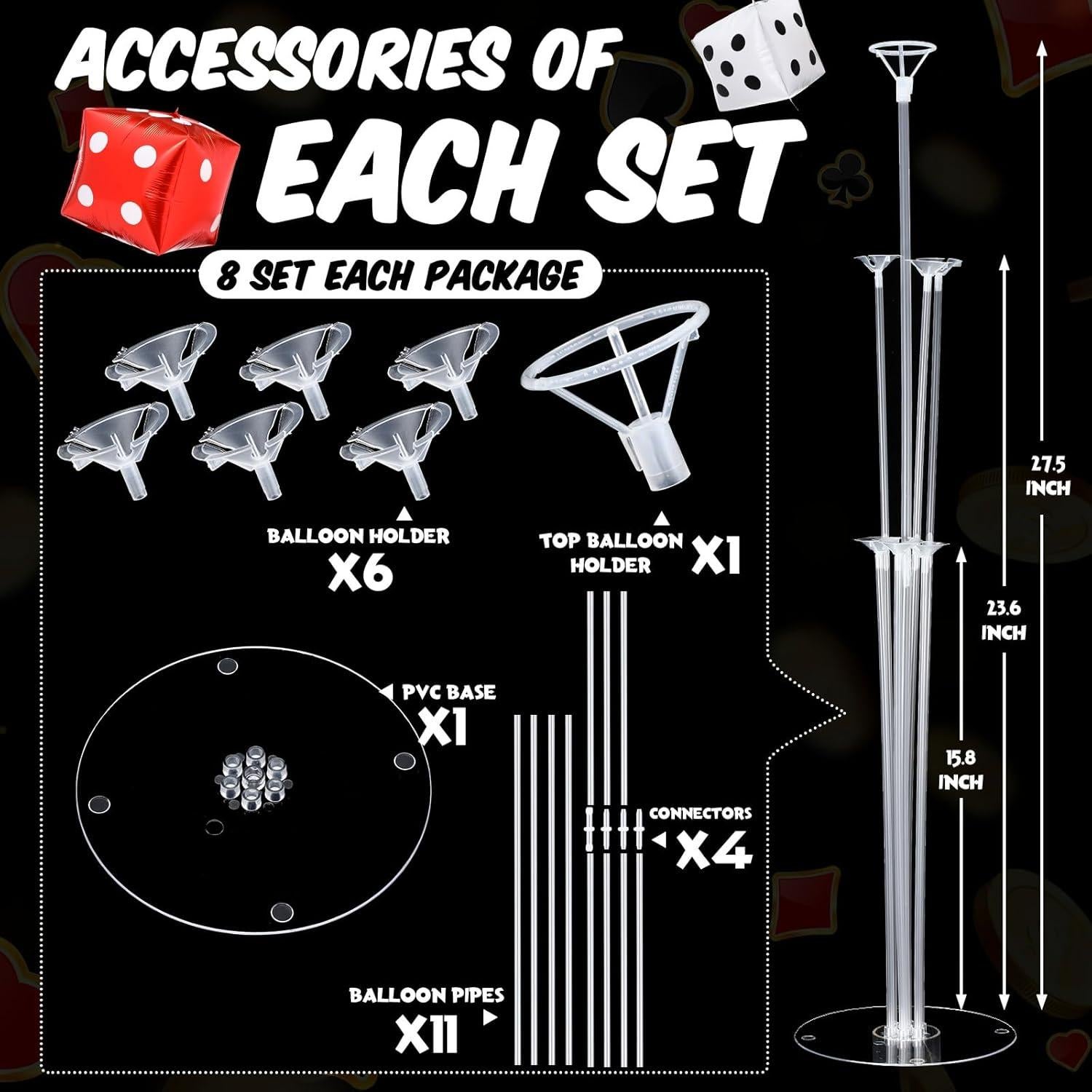 Kit de Decoración Fiesta Casino 8 Juegos MiniInflat