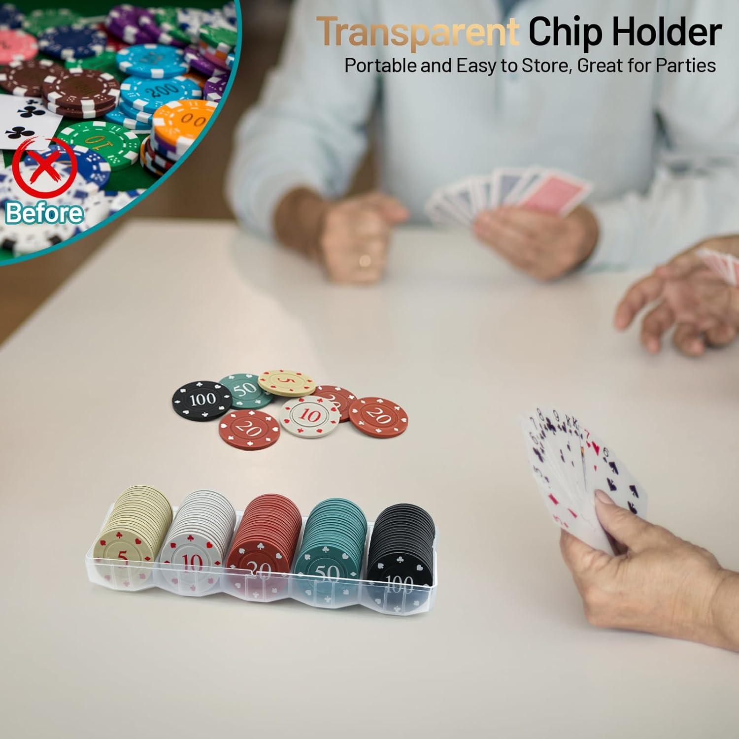 Fichas de Póker ComeWay 100 Piezas con Caja de Almacenamiento