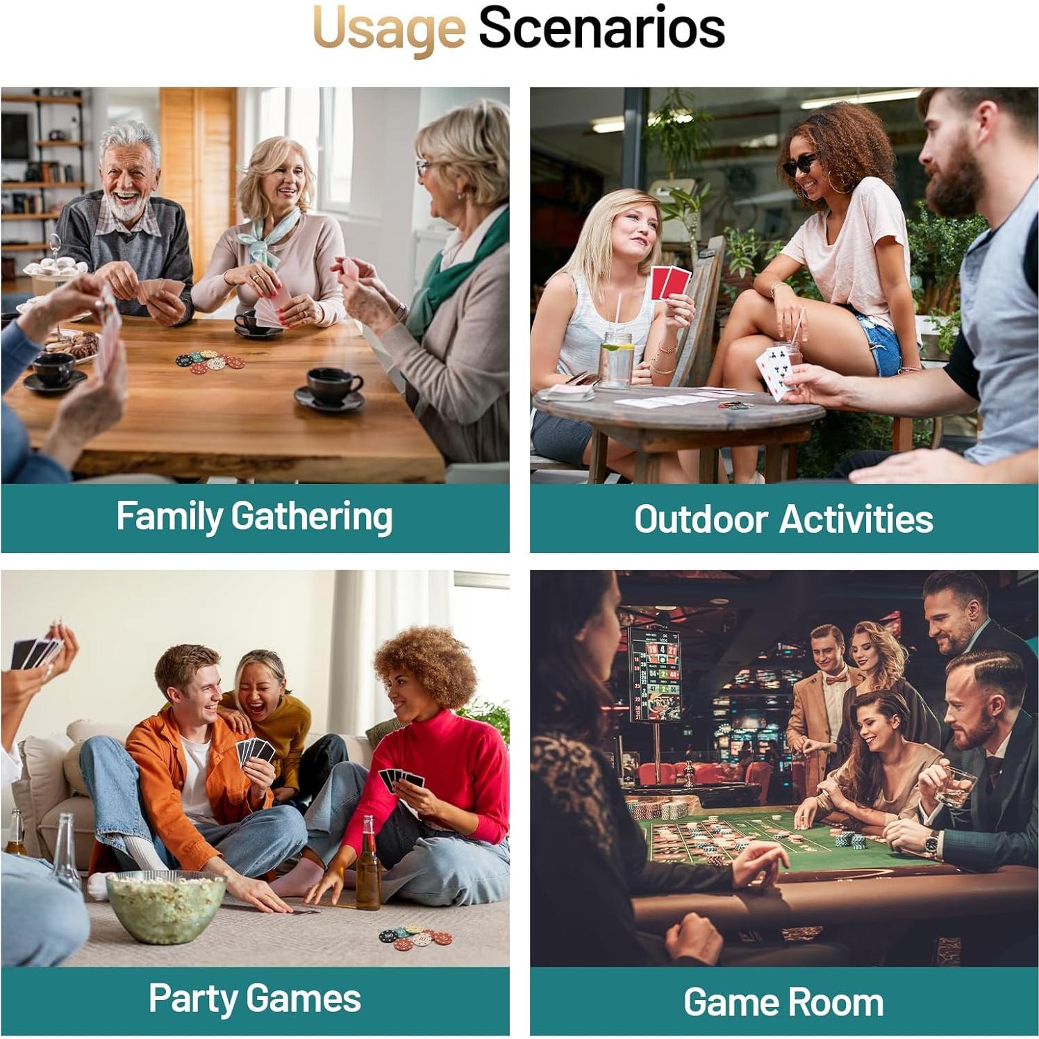 Fichas de Póker ComeWay 100 Piezas con Caja de Almacenamiento