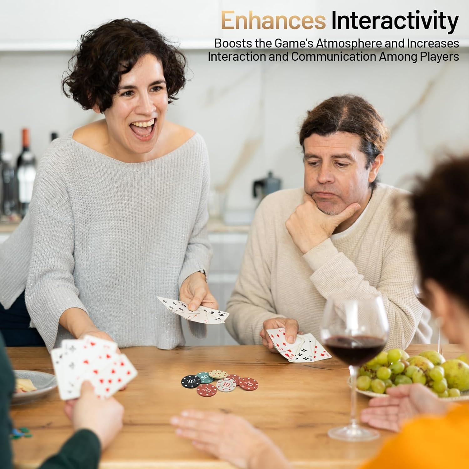 Fichas de Póker ComeWay 100 Piezas con Caja de Almacenamiento