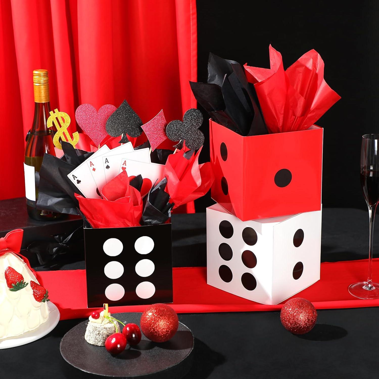 Zhanmai 12 Cajas de Póker para Fiesta Casino 15x15 cm