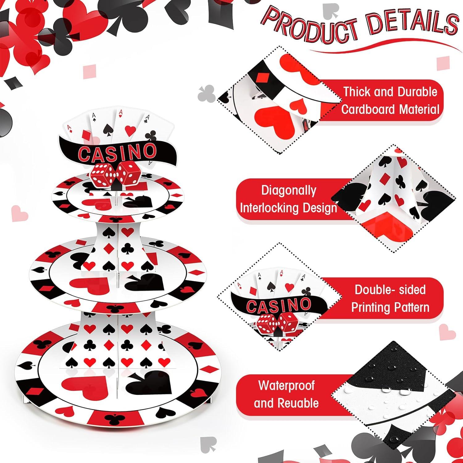 Soporte para Cupcakes 3 Niveles Tanlade Casino 39 cm